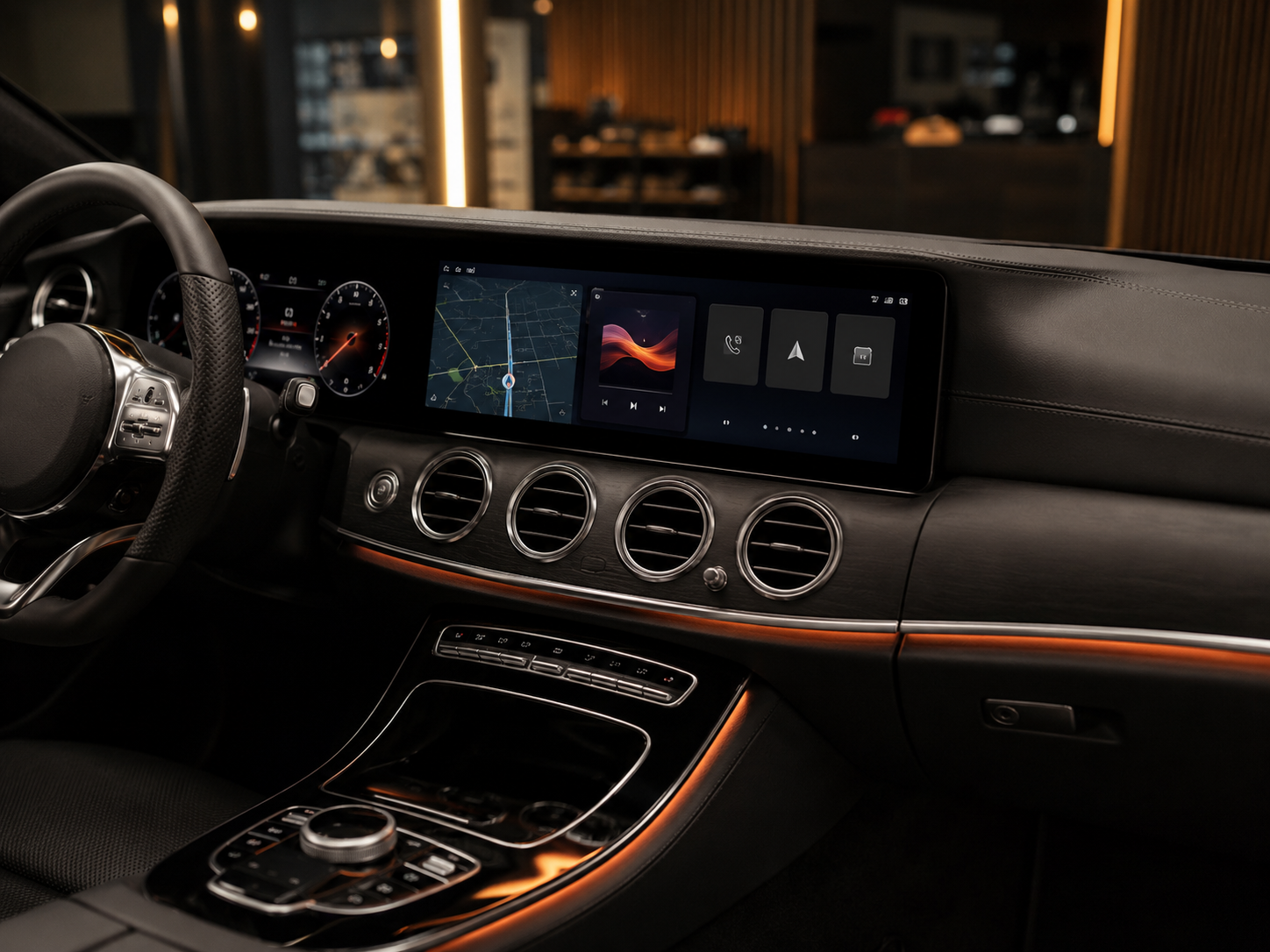 Установка мультимедиа Mercedes-Benz