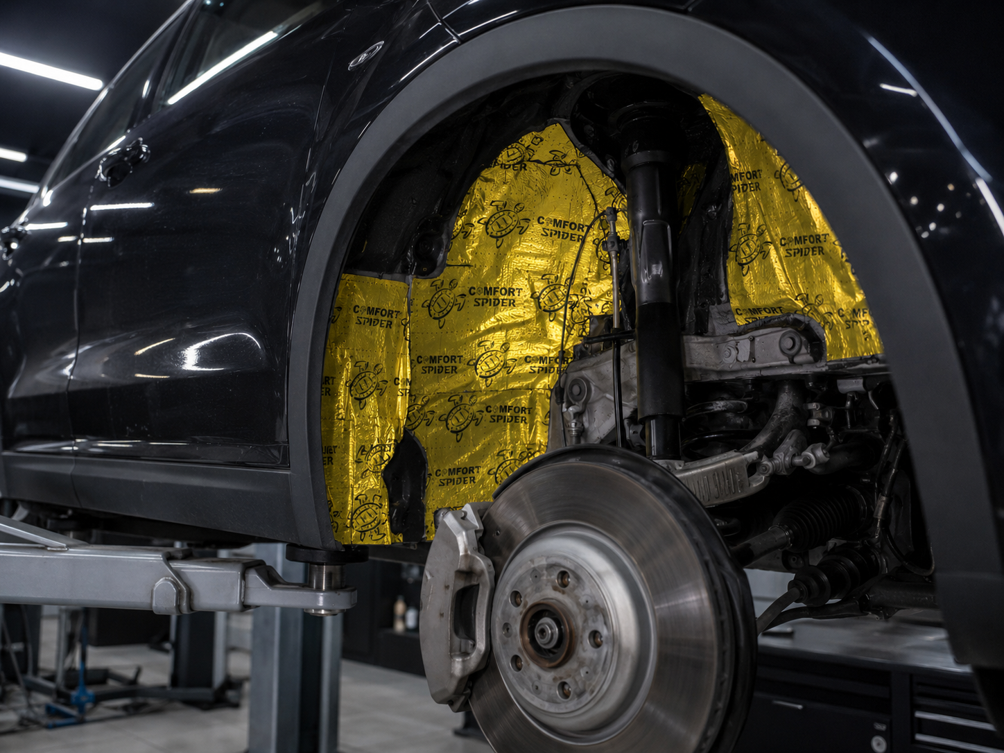 Шумоизоляция колесных арок автомобиля